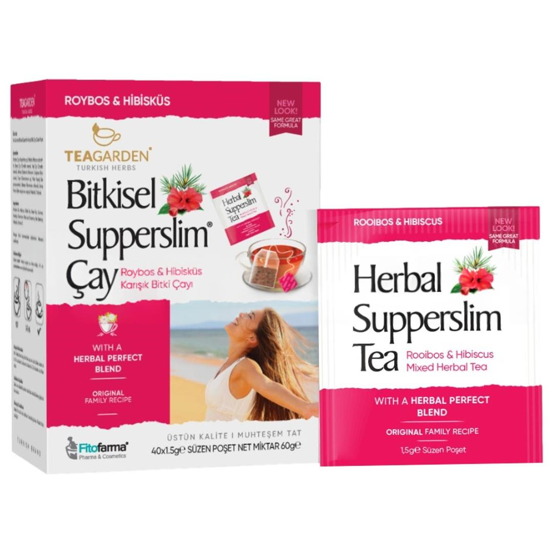 Tea Garden Supperslim Roybos & Hibiskus Karışık Bitki Çayı 40 Süzen Poşet 60 gr