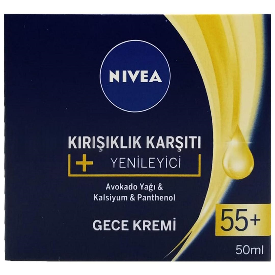Nivea Kırışıklık Karşıtı Yenileyici 55 Yaş Üstü Gece Kremi 50 ml