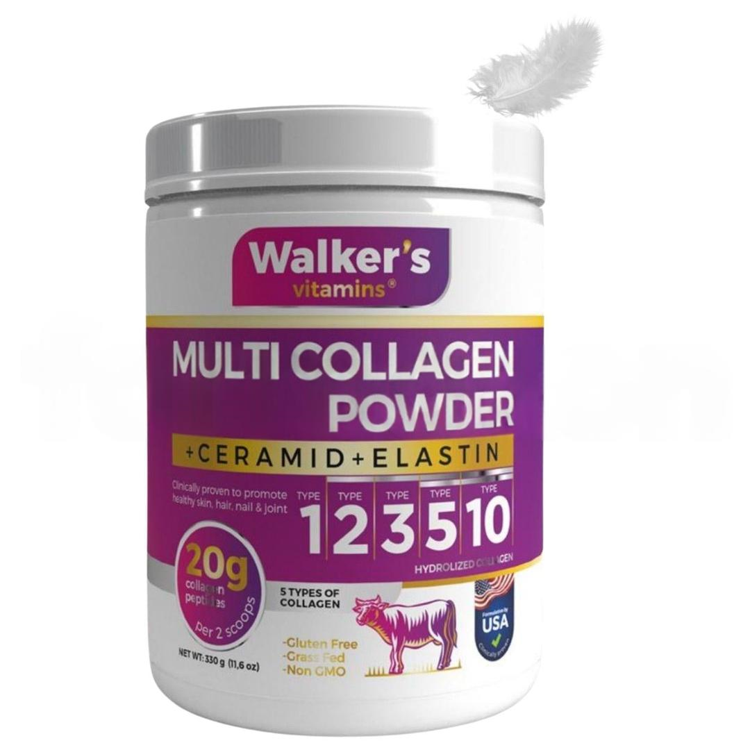 Walkers %100 Saf ve Doğal Ceramide Elastin Cranberry İçeren Çift Hidrolize Kolajen 330 gr