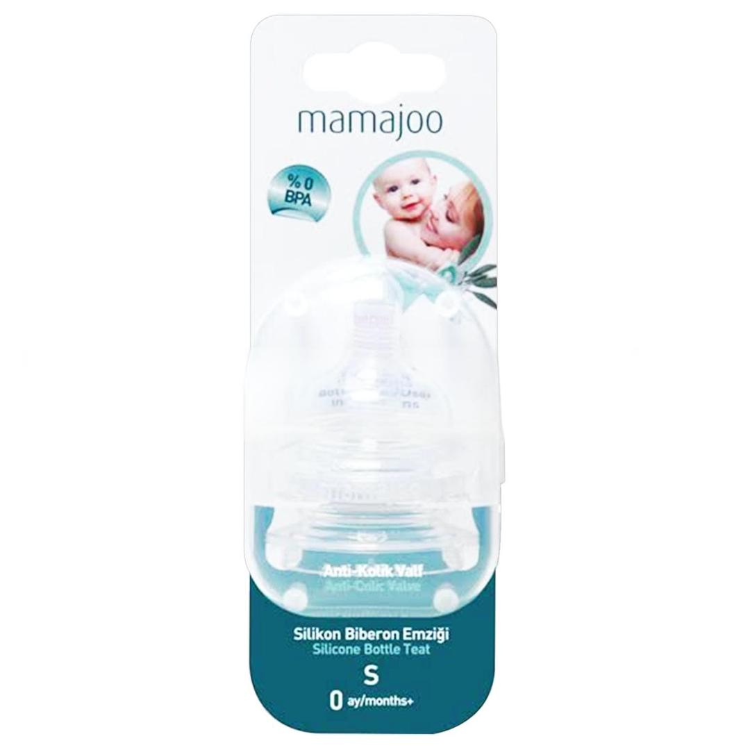 Mamajoo Biberon Emziği Silikon Antikolik 0 Ay+ 2'li Small No: 1