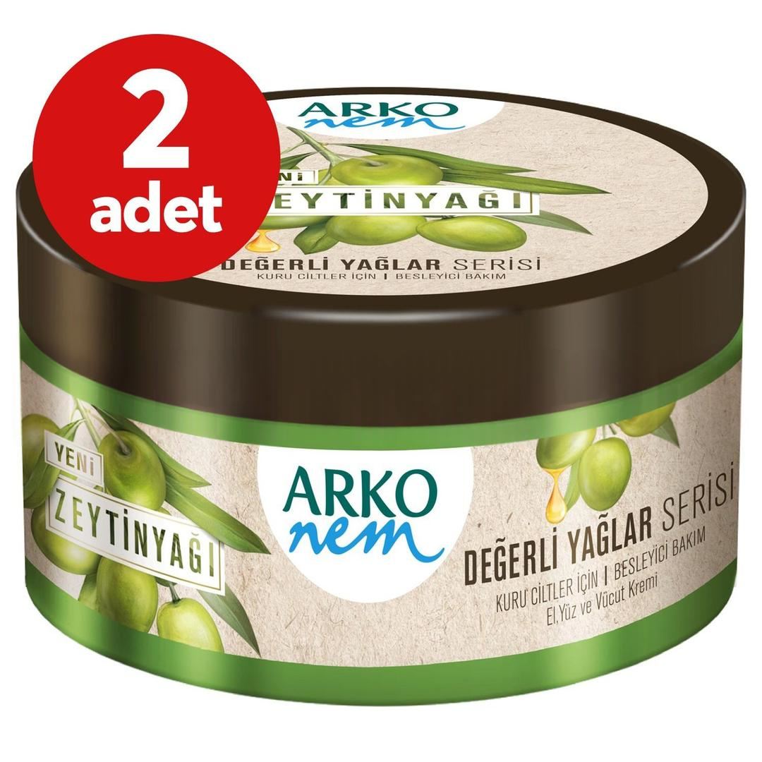 Arko Değerli Yağlar Zeytinyağlı Krem 250 + 250 ml Hediyeli