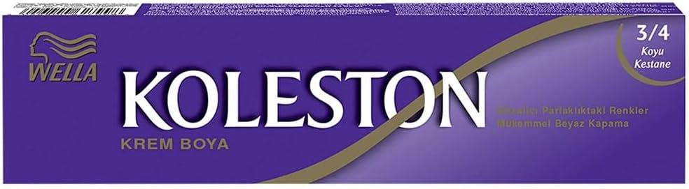 Wella Koleston 3/4 Koyu Kestane Tüp Saç Boyası