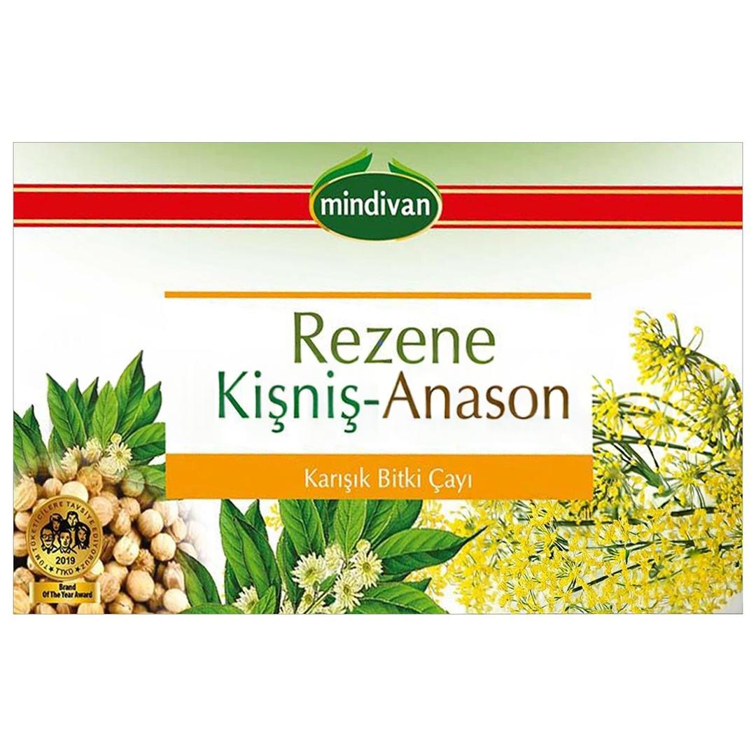Mindivan Rezene Kişniş Anason Karışık Bitki Çayı 20 Poşet