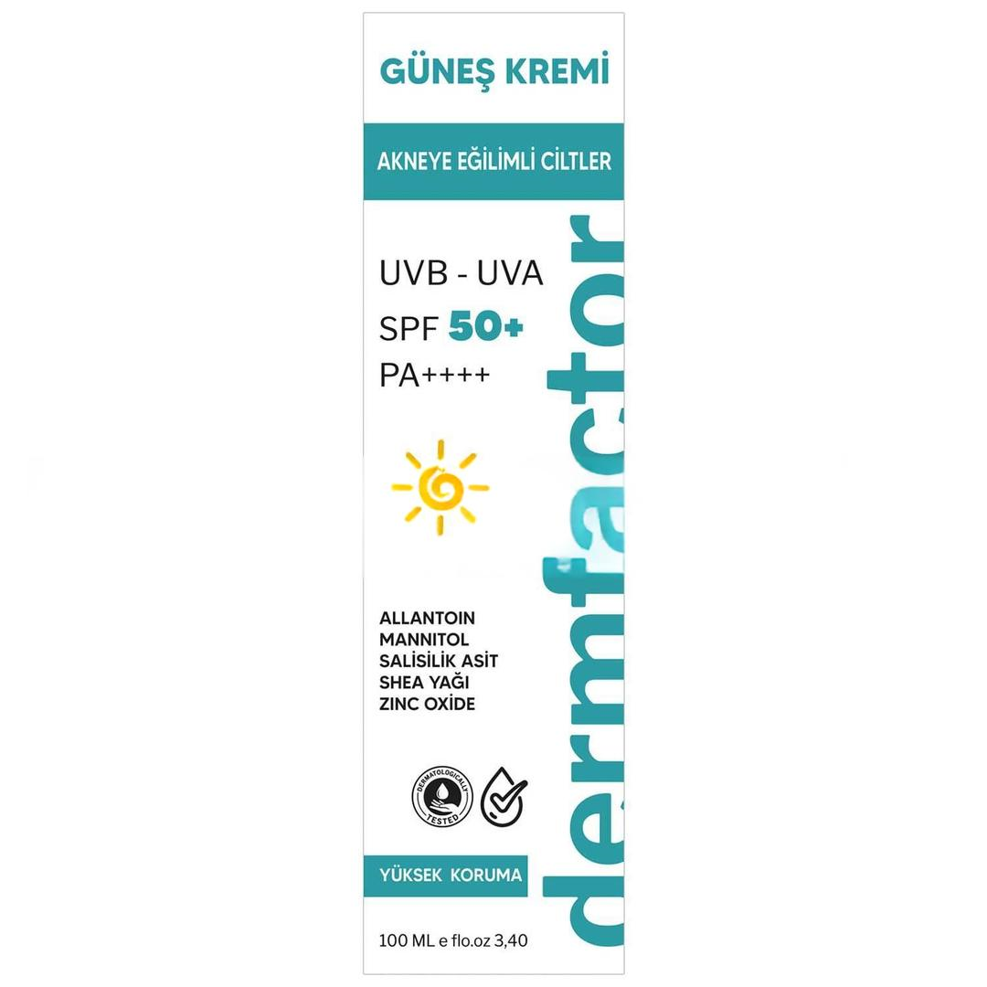 Dermfactor Akne Eğilimli Ciltler İçin Güneş Kremi SPF50 100 ml