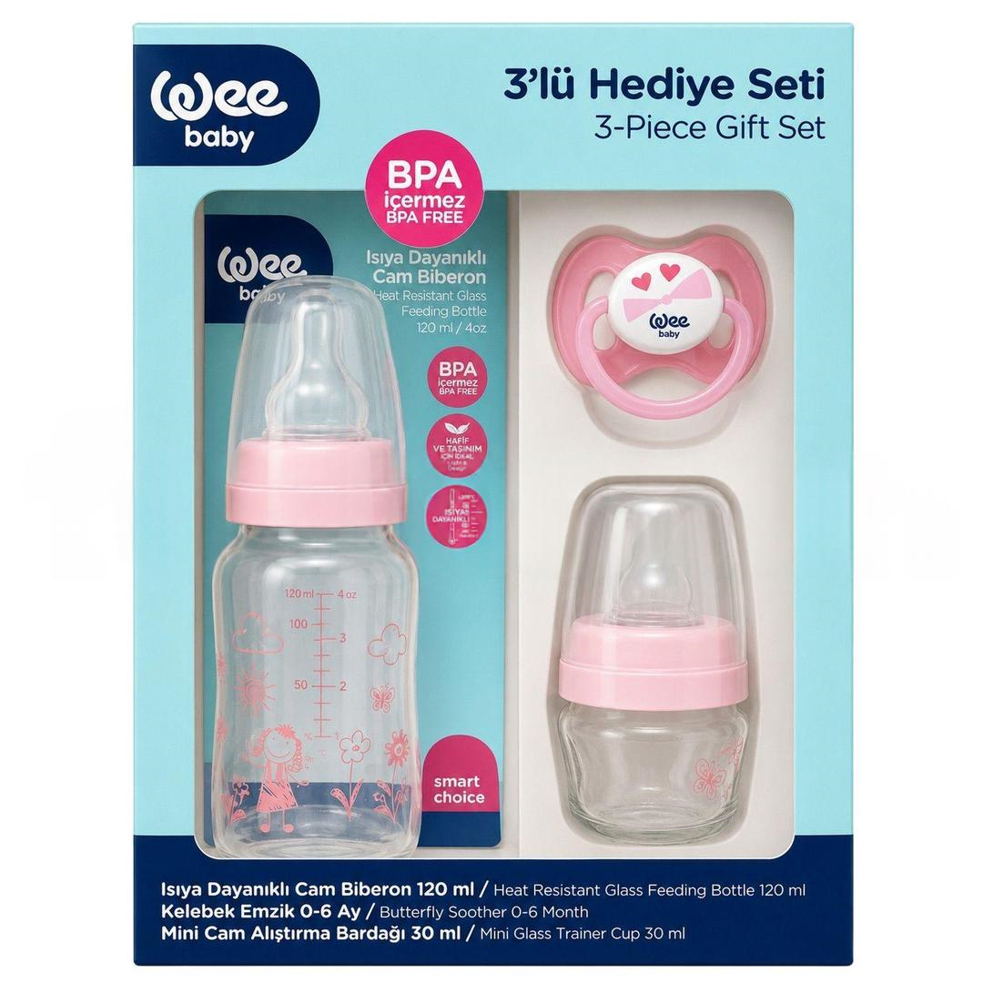 Wee Baby Biberon Emzik Seti - Karma Renk