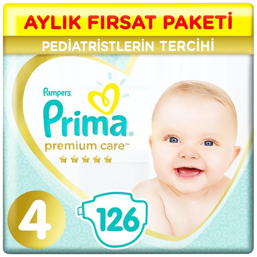 Prima Bebek Bezi Premium Care 4 Beden 126'lı