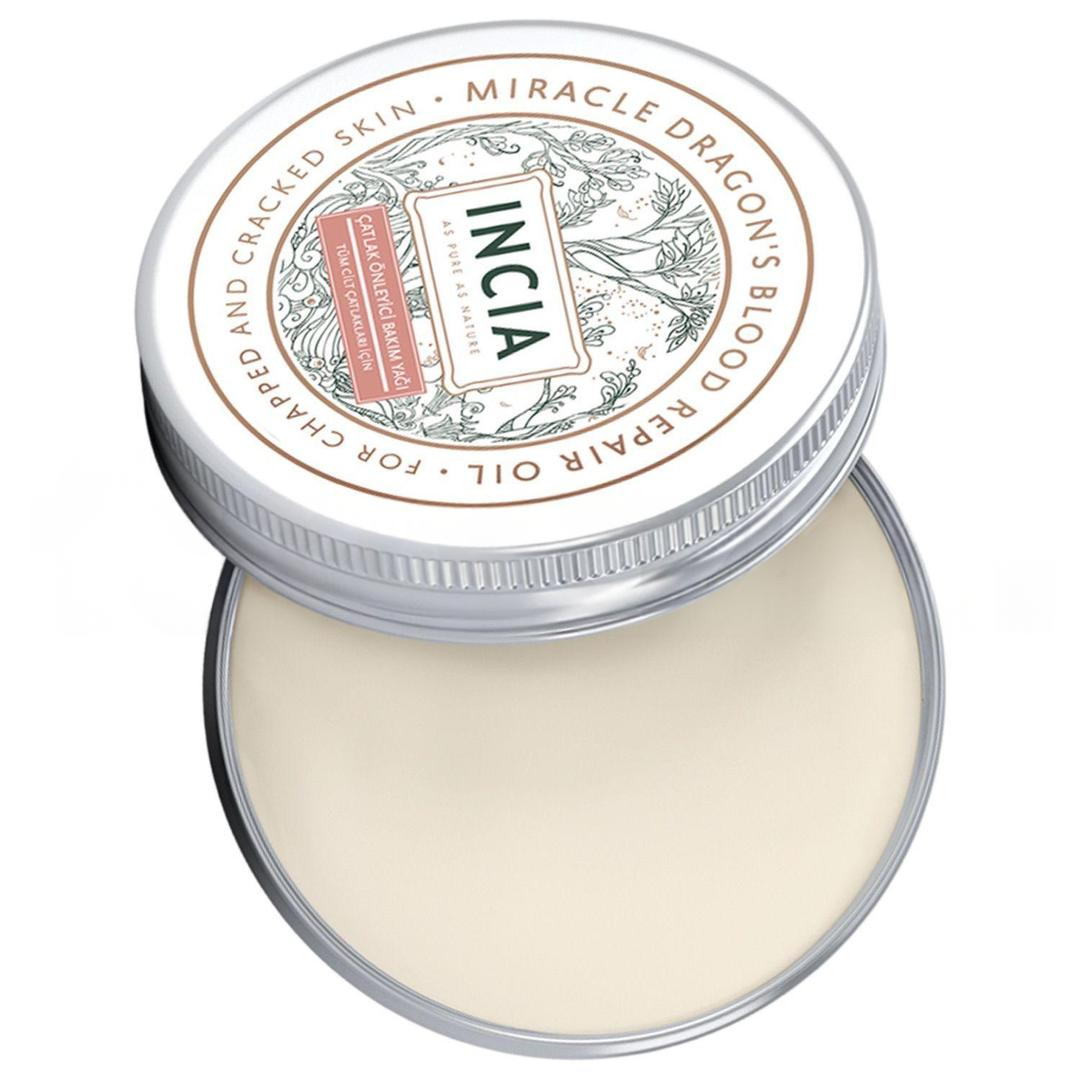 Incia Çatlak Önleyici Yağ Tüm Cilt Çatlakları İçin Orgranik Dirsek Topuk Vegan 50 ml