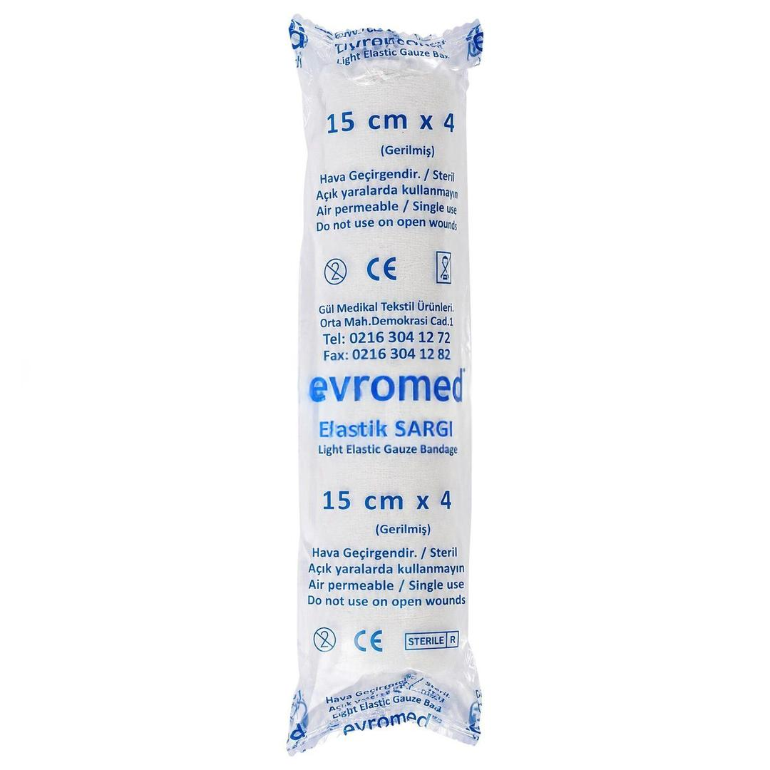 Evromed Elastik Sargı Bezi 15cm x 4m