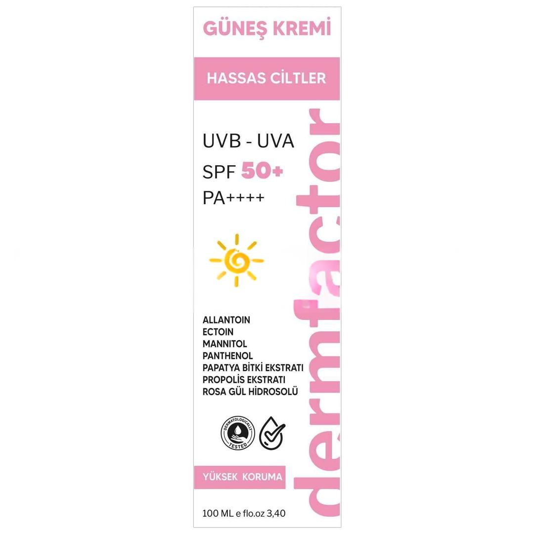 Dermfactor Hassas Cilt Tipleri İçin Güneş Kremi SPF50 100 ml