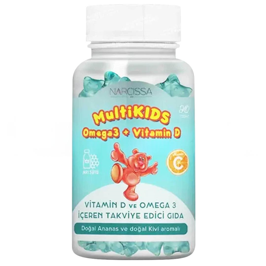 Narcissa Multikids Omega 3 Vitamin D 90 Jel Kapsül