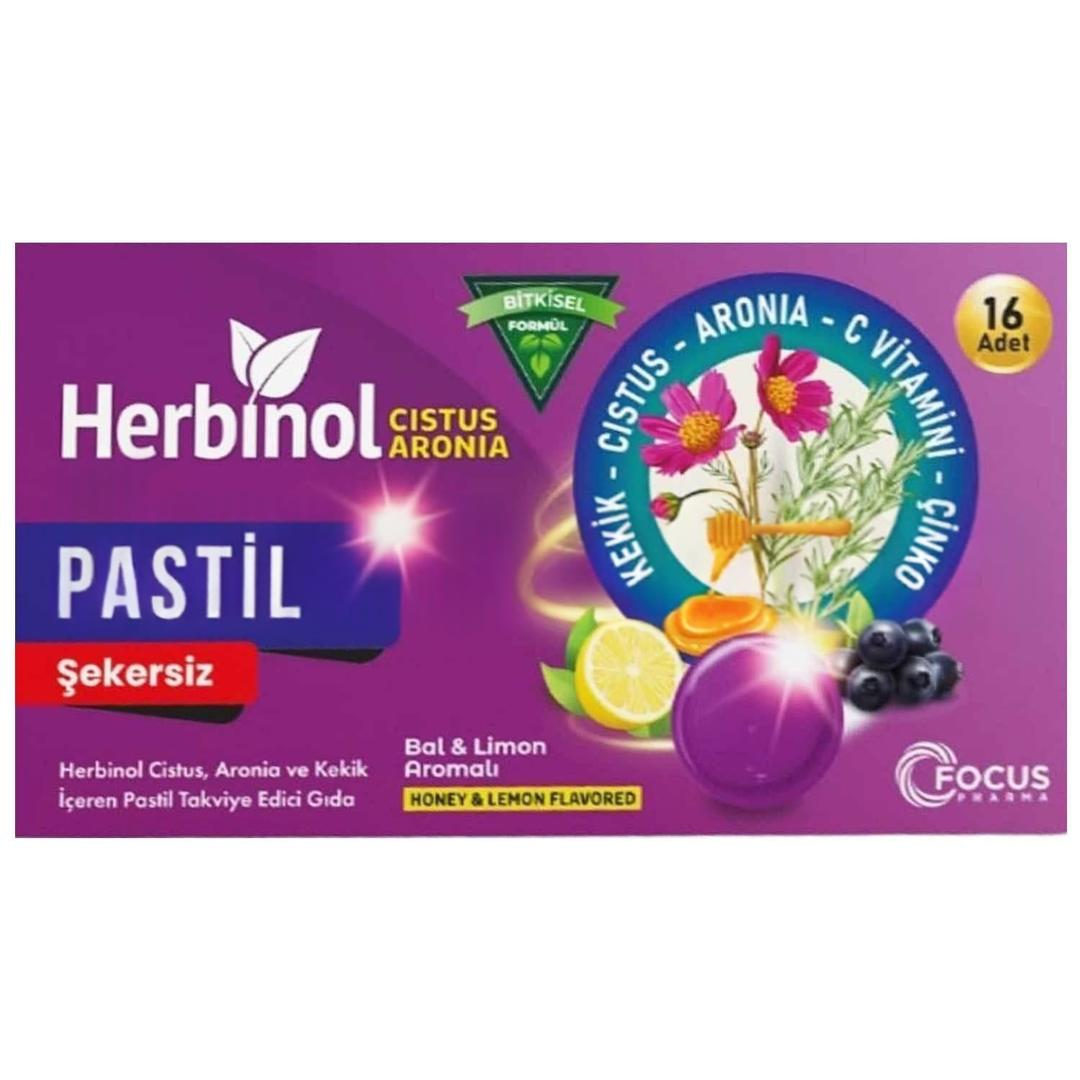 Herbinol Cistus Aronia Şekersiz 16 Pastil