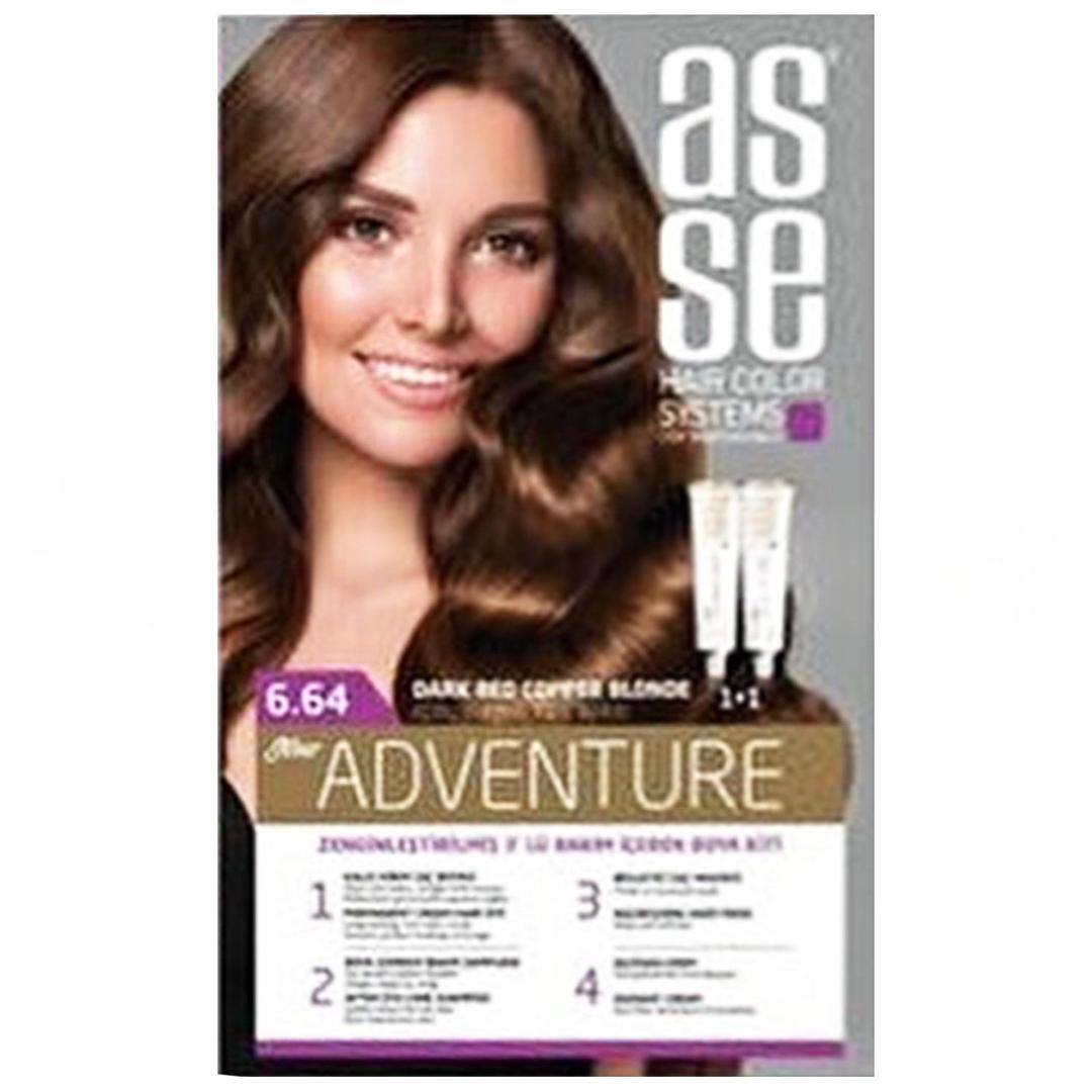 Asse Hair Color System Saç Boyası Koyu Kumral Kızıl Bakır No: 6.64