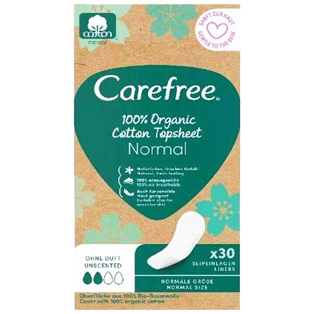 Carefree Organic Cotton Topsheet Normal Günlük Ped 30'lu