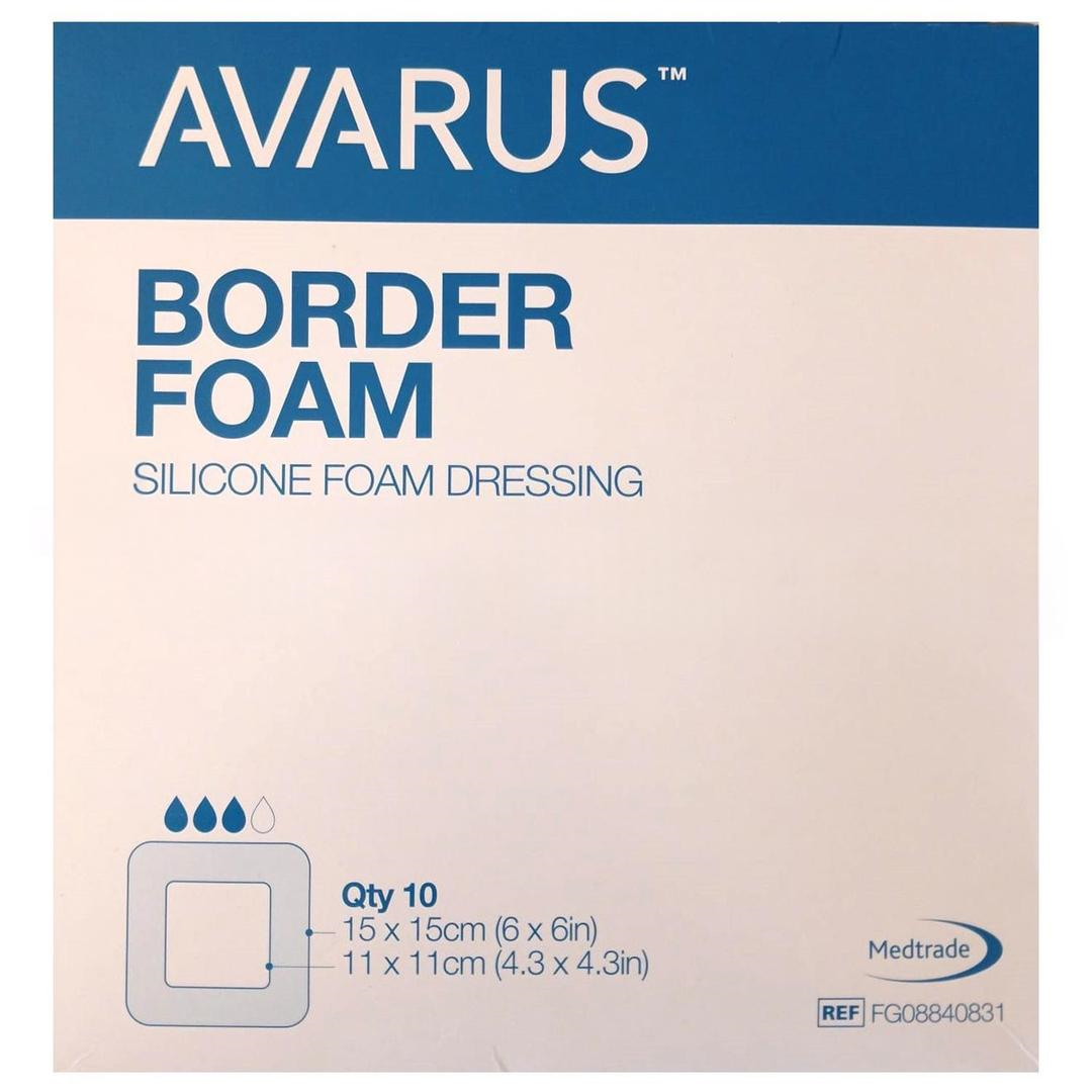 Avarus Kendinden Yapışkanlı Yumuşak Silikon Köpük Yara Örtüsü 15 cm x 15 cm 10'lu
