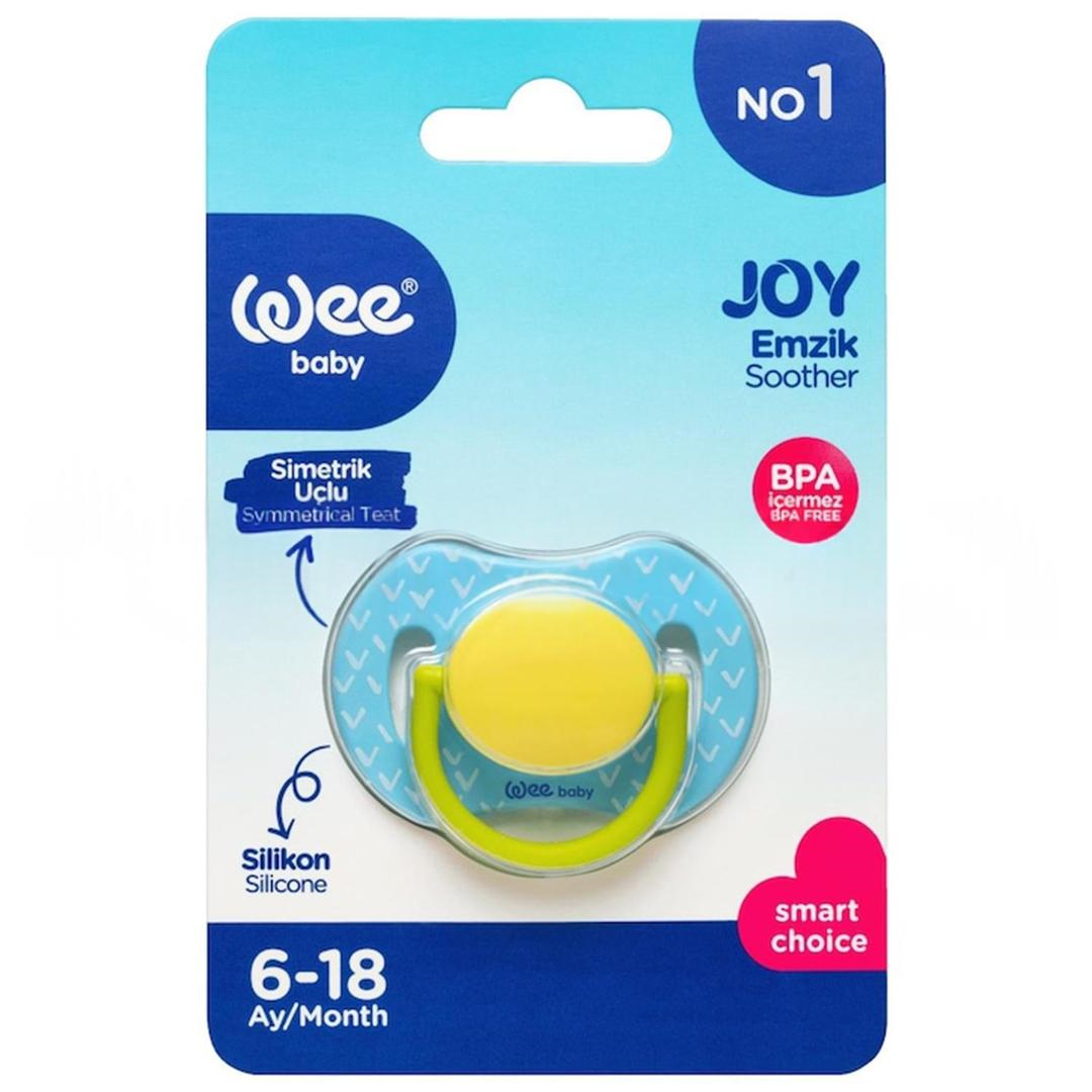 Wee Baby 785 Joy Simetirk Uçlu Emzik No: 1 - Mavi