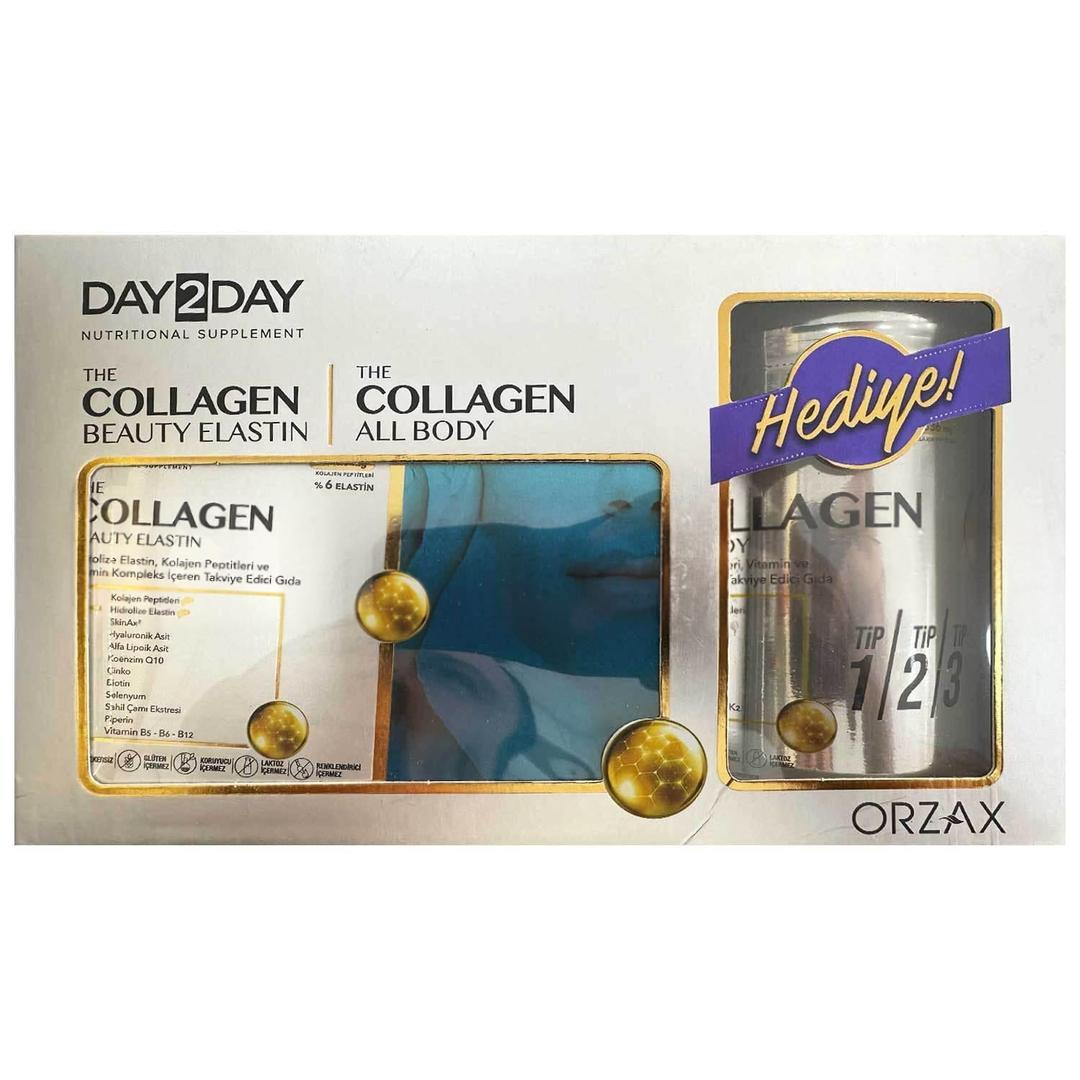 Day2Day Collagen Beauty Elastin 30 Tablet + Day2Day Collagen All Body 100 gr Hediye