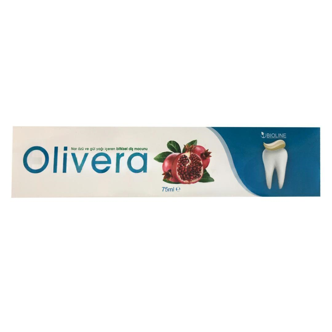 Olivera Nar Özü ve Gül Yağı İçeren Bitkisel Diş Macunu 75 ml