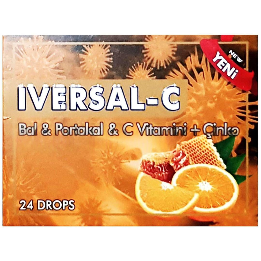 Iversal-C Bal & Portakal & C Vitamini + Çinko 24 Pastil