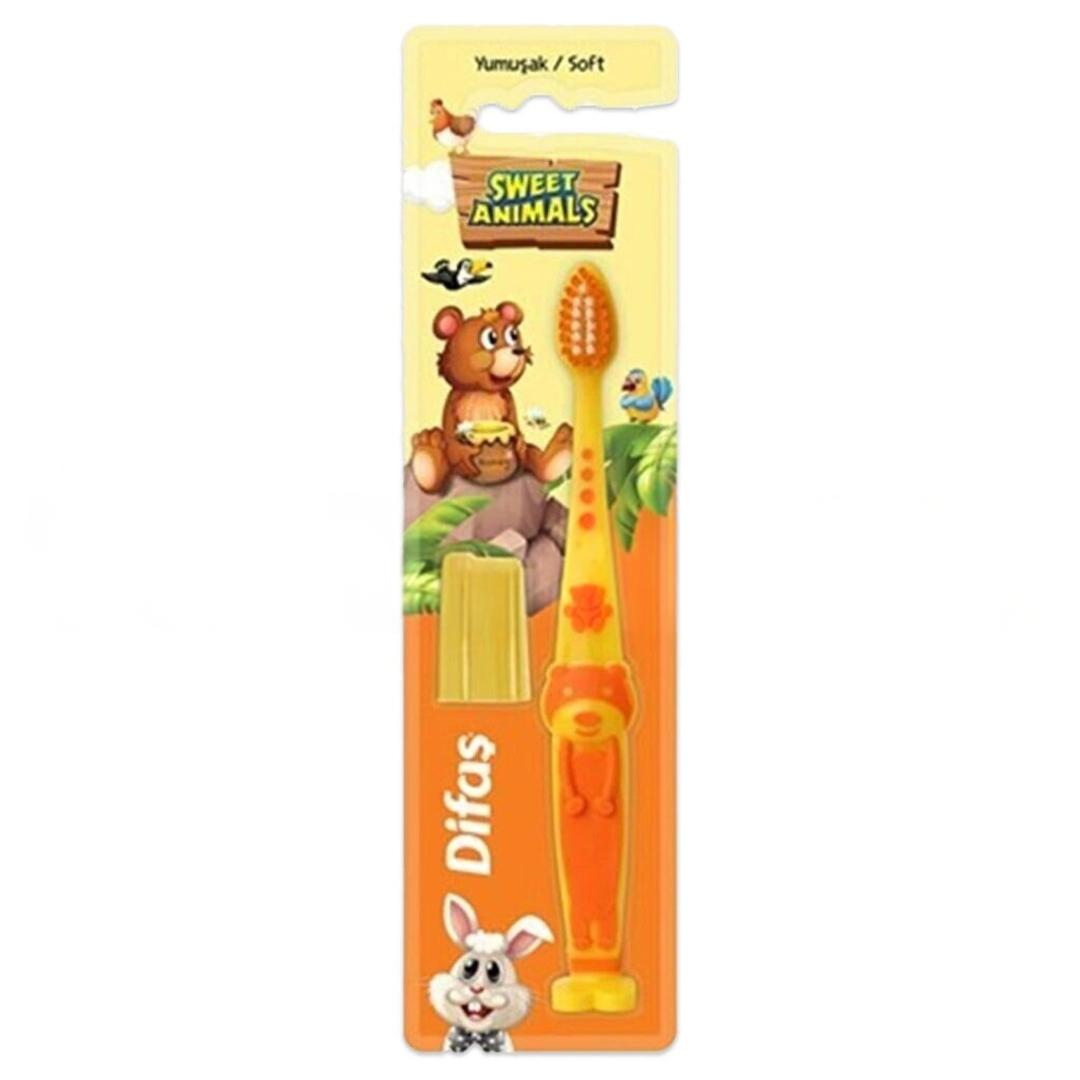 Difaş Sweet Animals Diş Fırçası Yumuşak - Turuncu