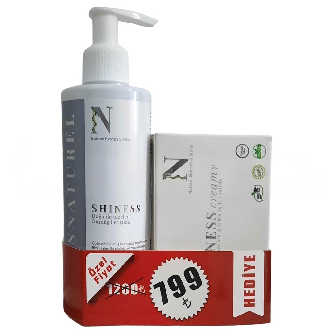 Shiness Gümüş İyonlu Avantajlı Paket - Yüz Yıkama Jeli 250 ml + Kremsi Sabun 100 gr