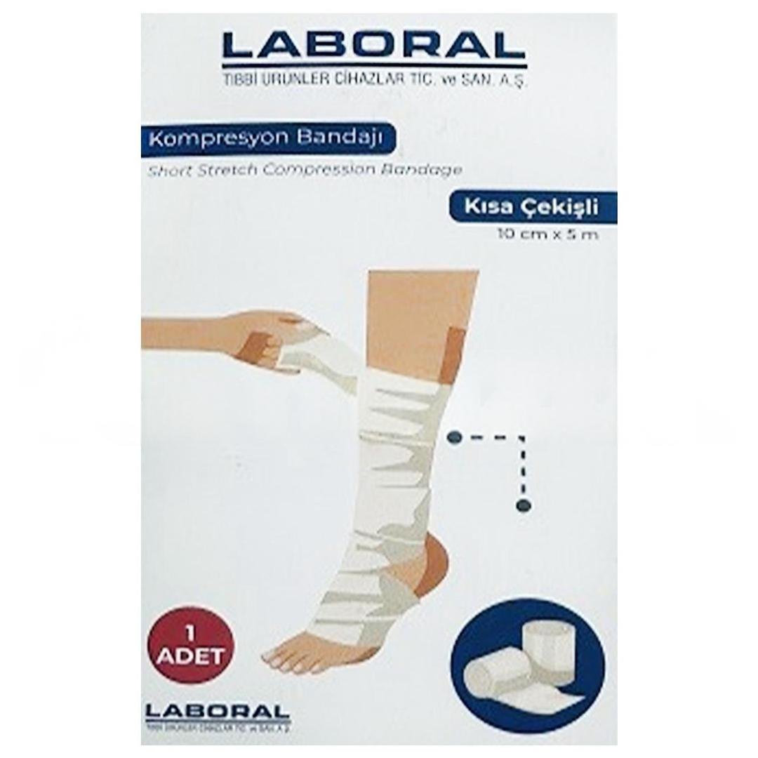 Laboral Kısa Çekişli Kompresyon Bandajı 10 cm x 5 m
