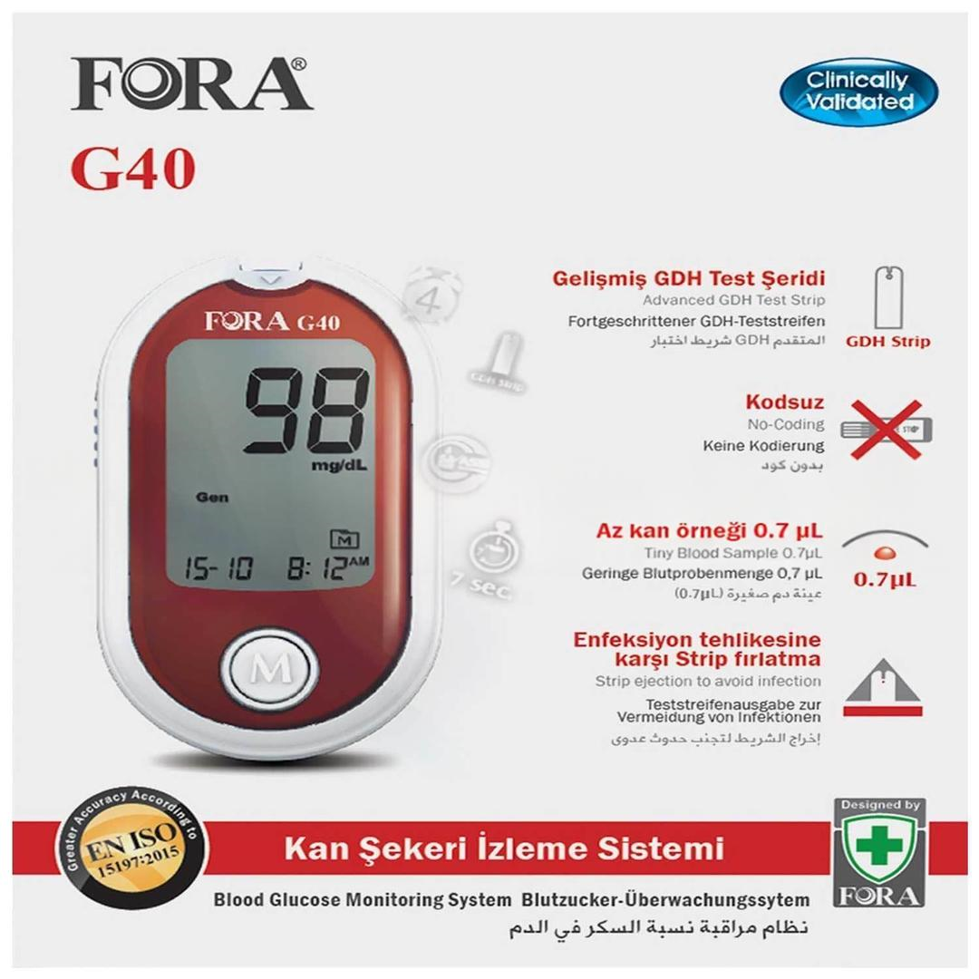 Fora G40 Kan Şekeri Ölçüm Cihaz Seti