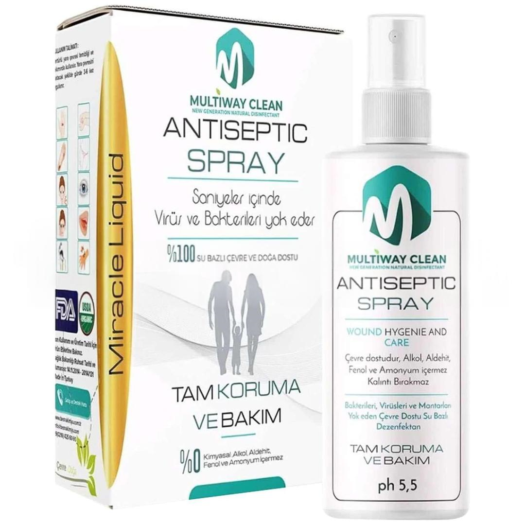 Multiway Clean El ve Cilt Dezenfektanı Sprey 100 ml (Biyosidal Ruhsatlı)