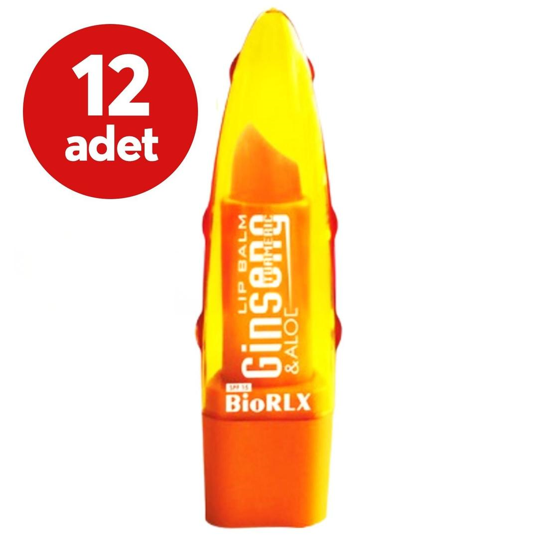 BioRLX Aloe Vera Ginseng Lip Balm Renksiz SPF15 3,5 gr - 12'li Stant