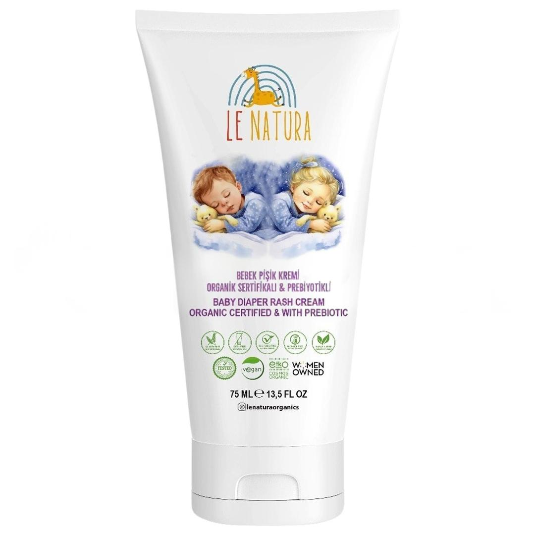 Le Natura Organik Vegan ve Prebiyotikli Bebek Pişik Kremi Sarı Kantaron Özlü ve Hodan Yağlı 75 ml