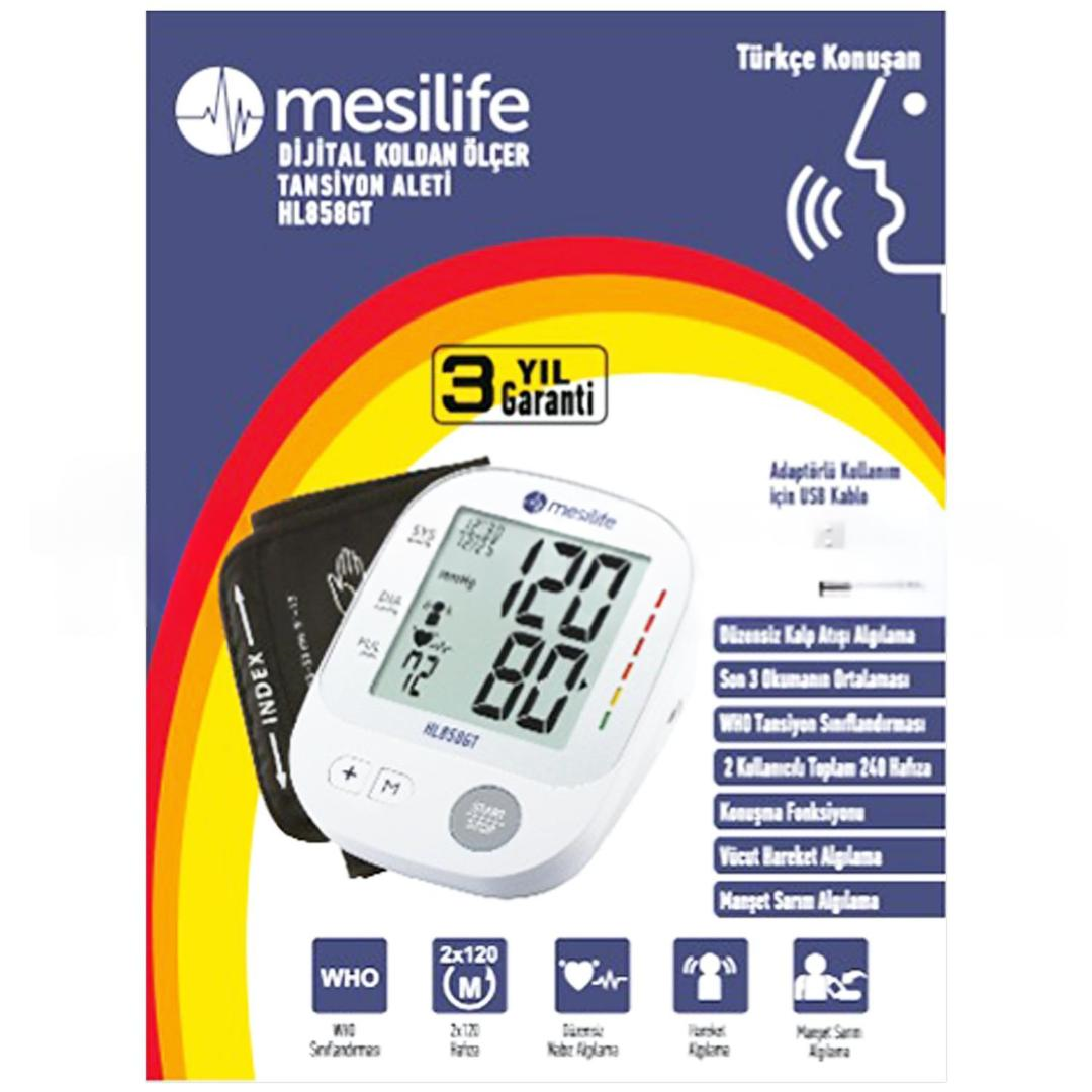 Mesilife – HL-858GT Koldan Ölçen + Konuşan Tansiyon Aleti