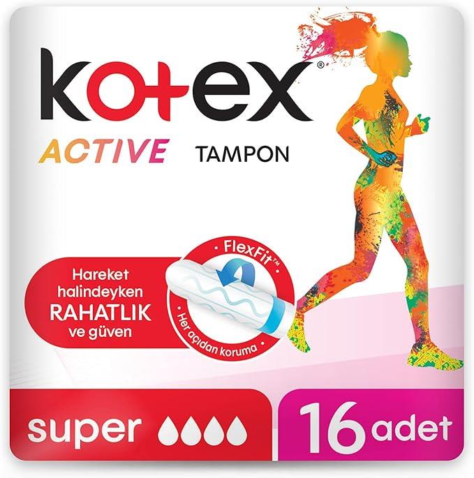 KOTEX ACTIVE TAMPON UZUN SRP 16 LI