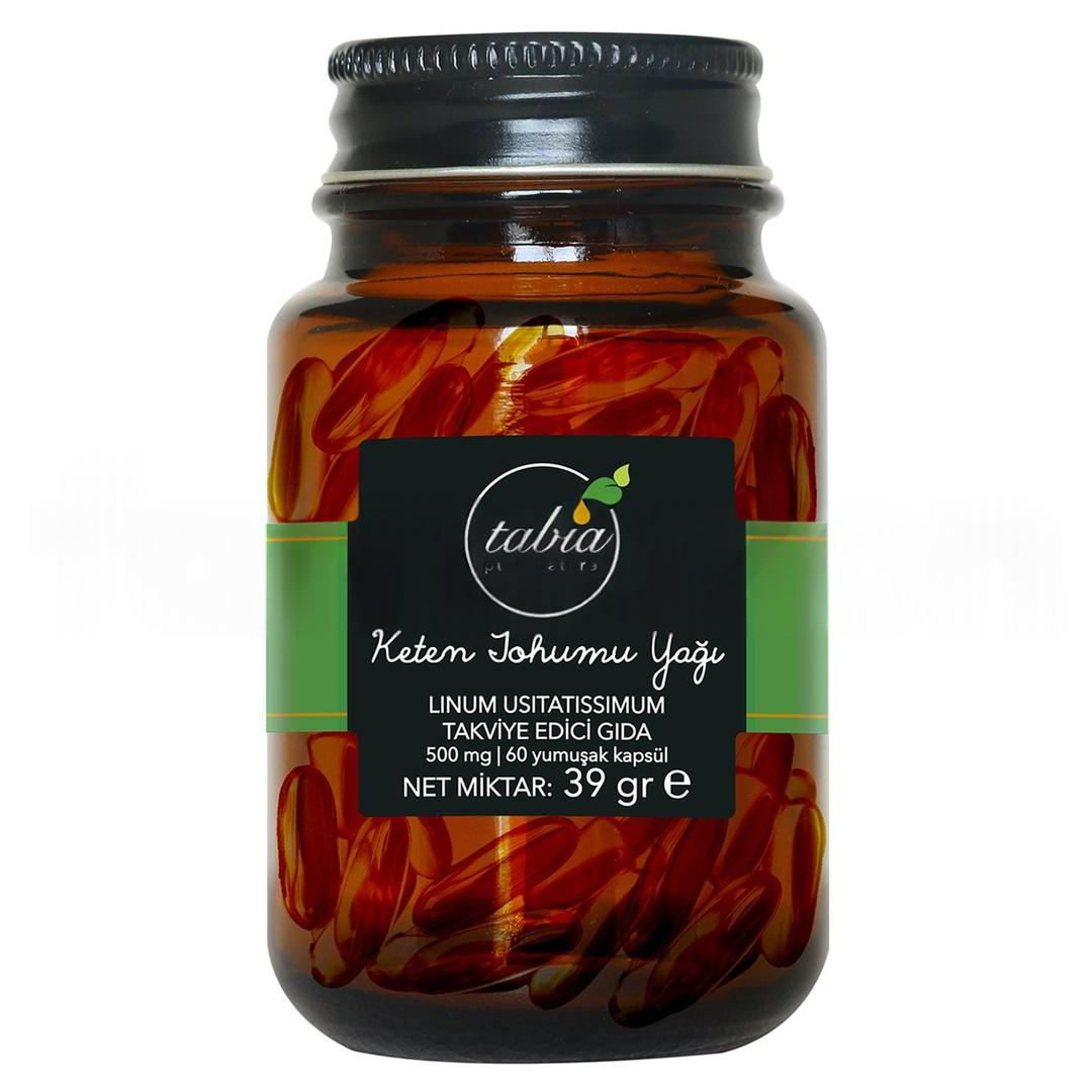 Tabia Keten Tohumu Yağı Kapsülü 500 mg 60 Kapsül