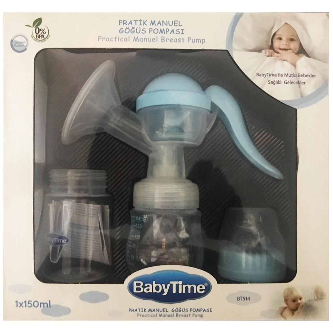 Baby Time BT514 Pratik Manuel Göğüs Pompası - Mavi