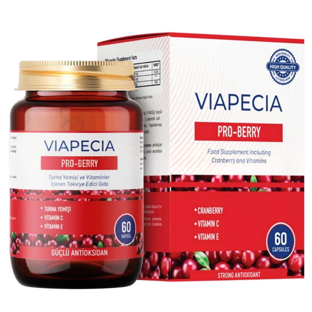 Viapecia Pro-Berry Turna Yemişi Vitamin C ve Vitamin E 60 Kapsül - Eski Ambalaj
