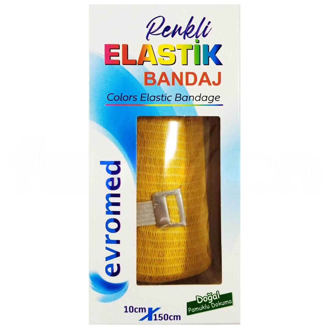 Evromed Elastik Bandaj 10x150 cm - Sarı