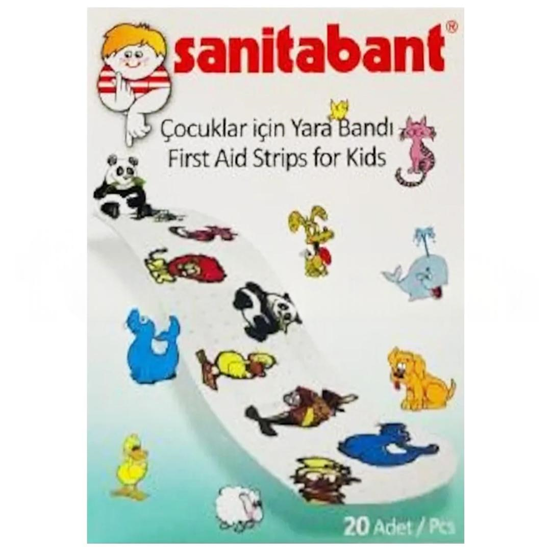Sanitabant Yara Bandı 20'li - Desenli Çocuklar İçin