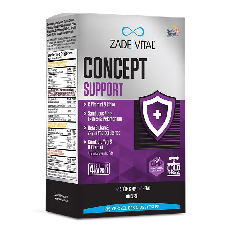 Zade Vital Concept Support Takviye Edici Gıda 60 Kapsül