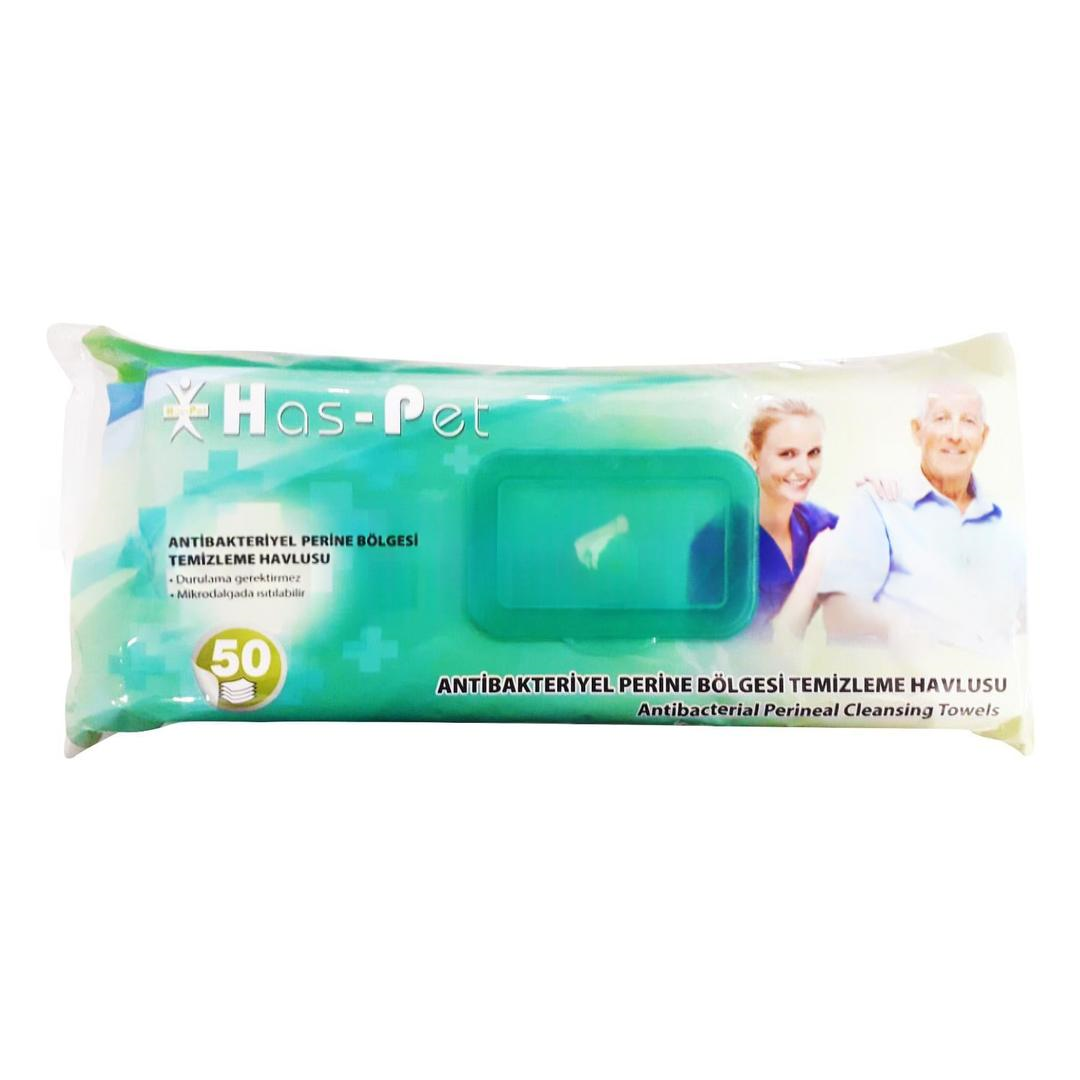Haspet Perine Temizleme Havlusu Antibakteriyel 30x32 cm 50'li