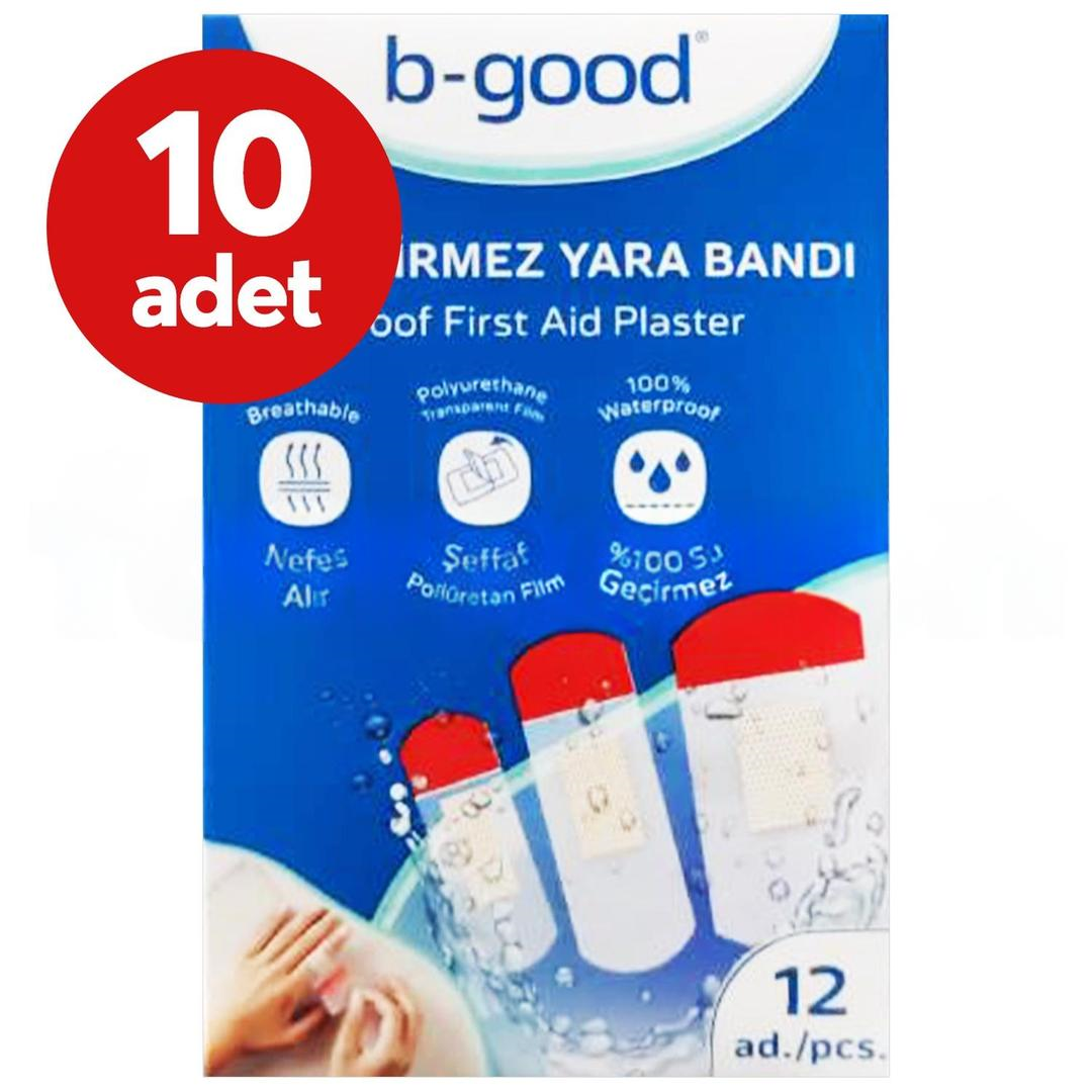 B-Good Su Geçirmez Yara Bandı 12'li - 10 Adet