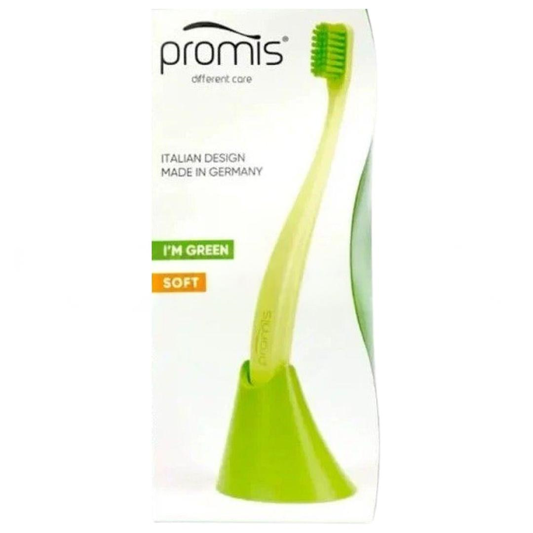Promis Biplastic Single Diş Fırçası 6750 - Soft - Green - Tutucu Hediyeli