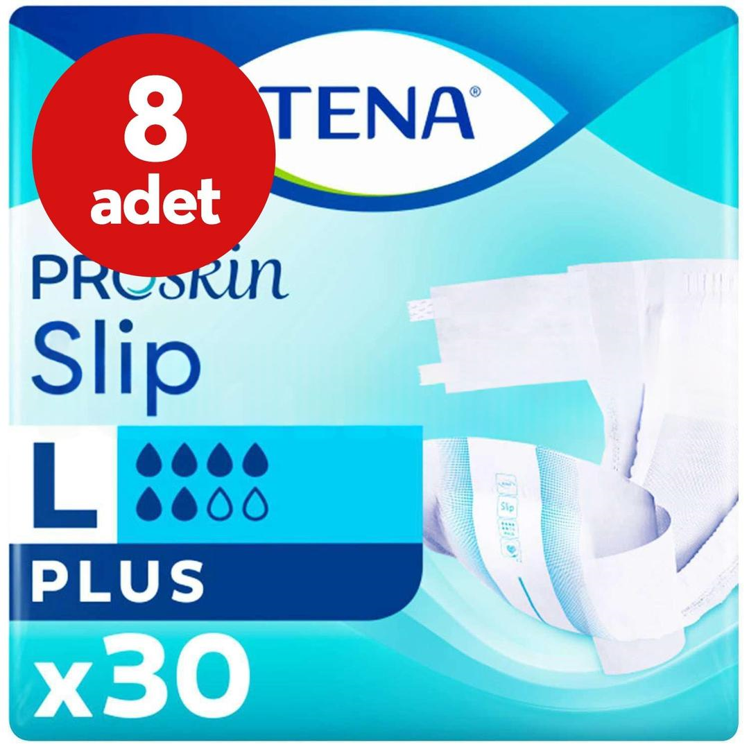 Tena Proskin Slip Plus 6 Damla Hasta Bezi Large 30'lu - 8 Adet