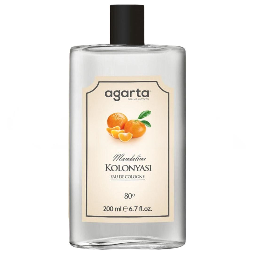 Agarta 80 Derece Mandalina Kolonyası Cam Şişe 200 ml