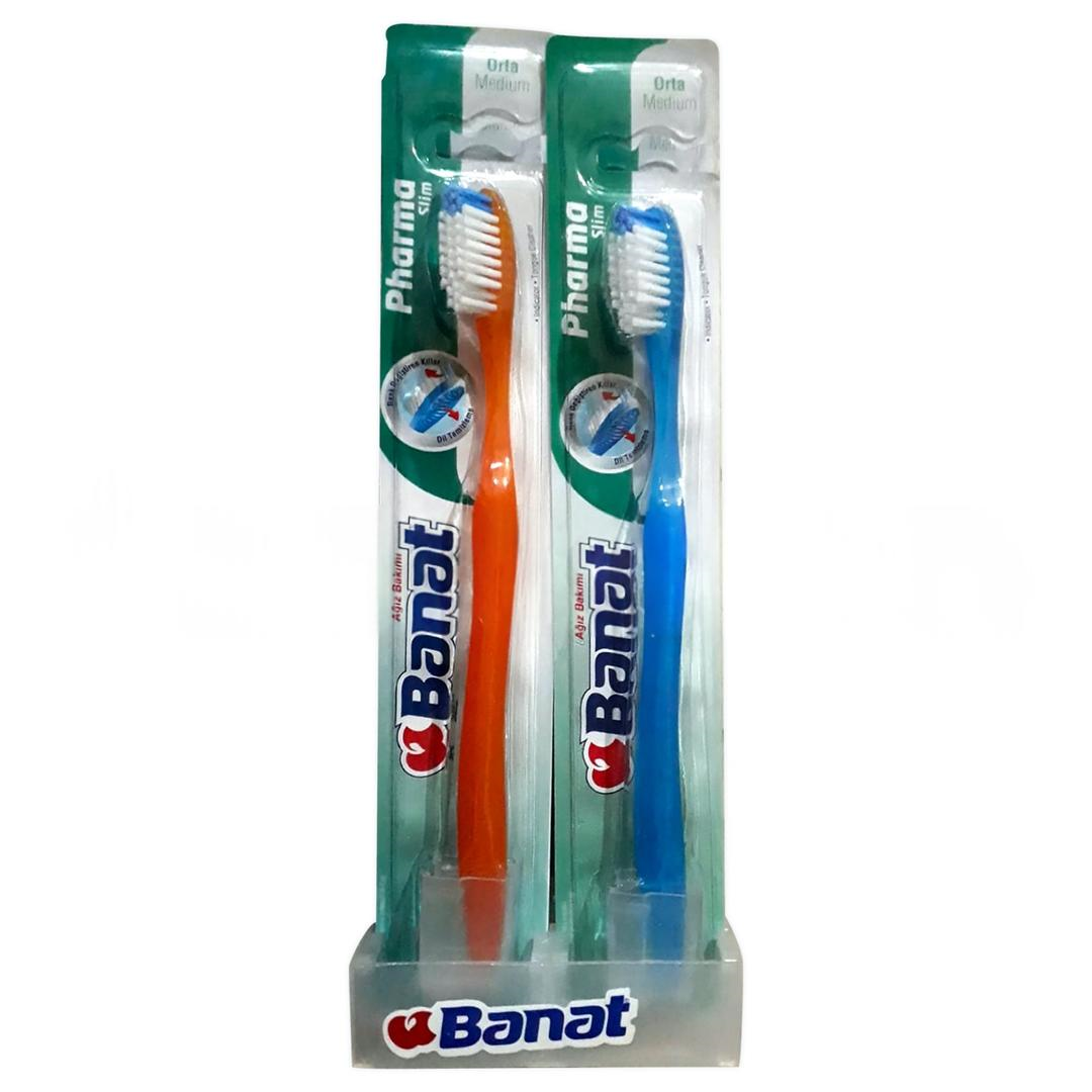 Banat Pharma Slim Orta Diş Fırçası - 12'li Stant