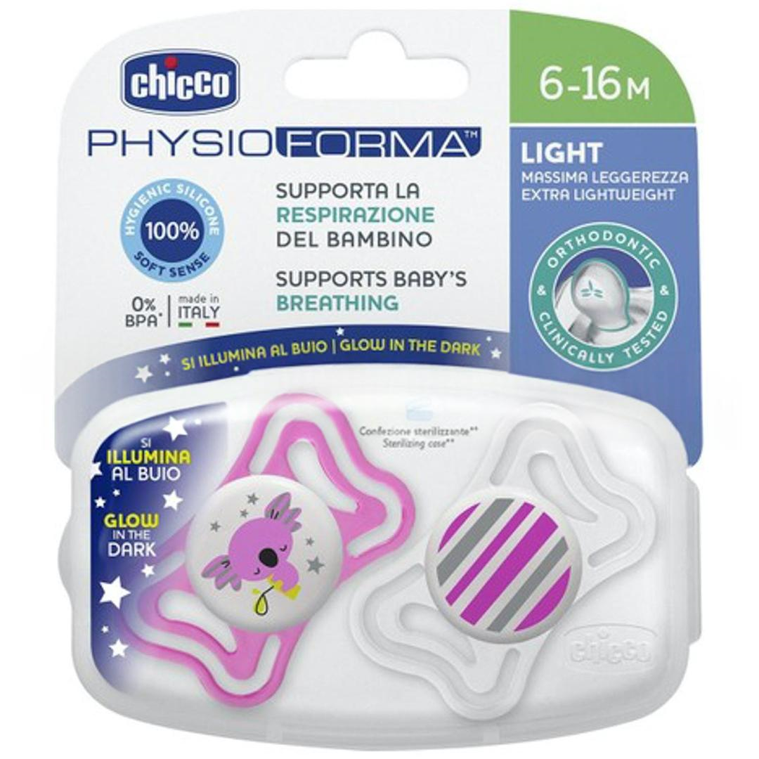 Chicco Pyhsioforma Light Gece Parlayan Silikon Emzik 6-16 Ay 2'li - Erkek