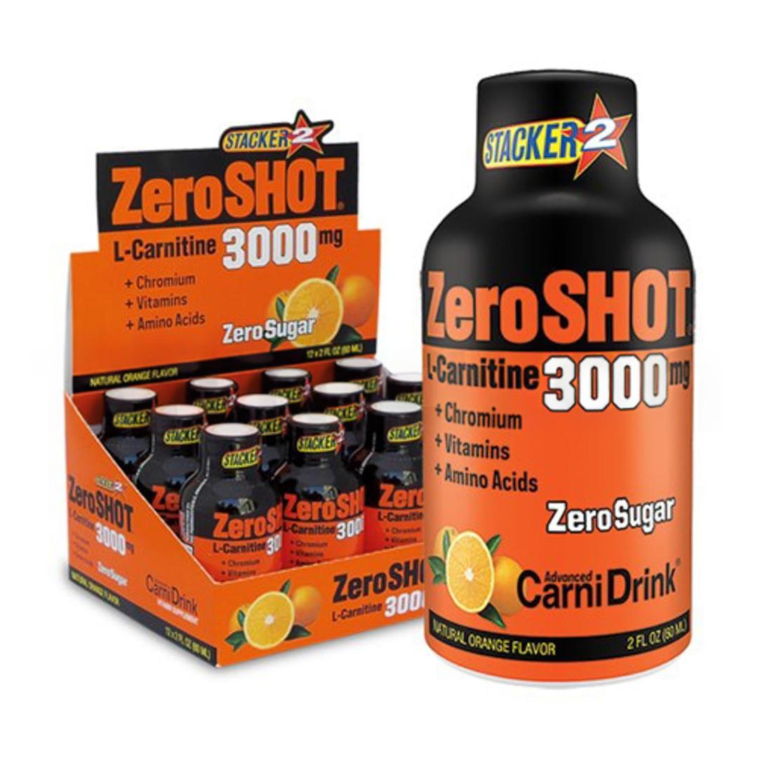 Zeroshot L-Carnitine 3000 mg Portakal Aromalı İçecek 12 x 60 ml