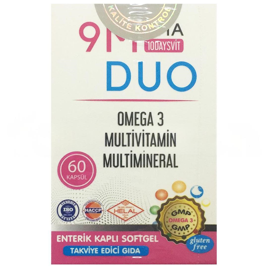 9M 10 Days Vit Duo Omega 3 Multivitamin Multimineral Softjel 60 Kapsül