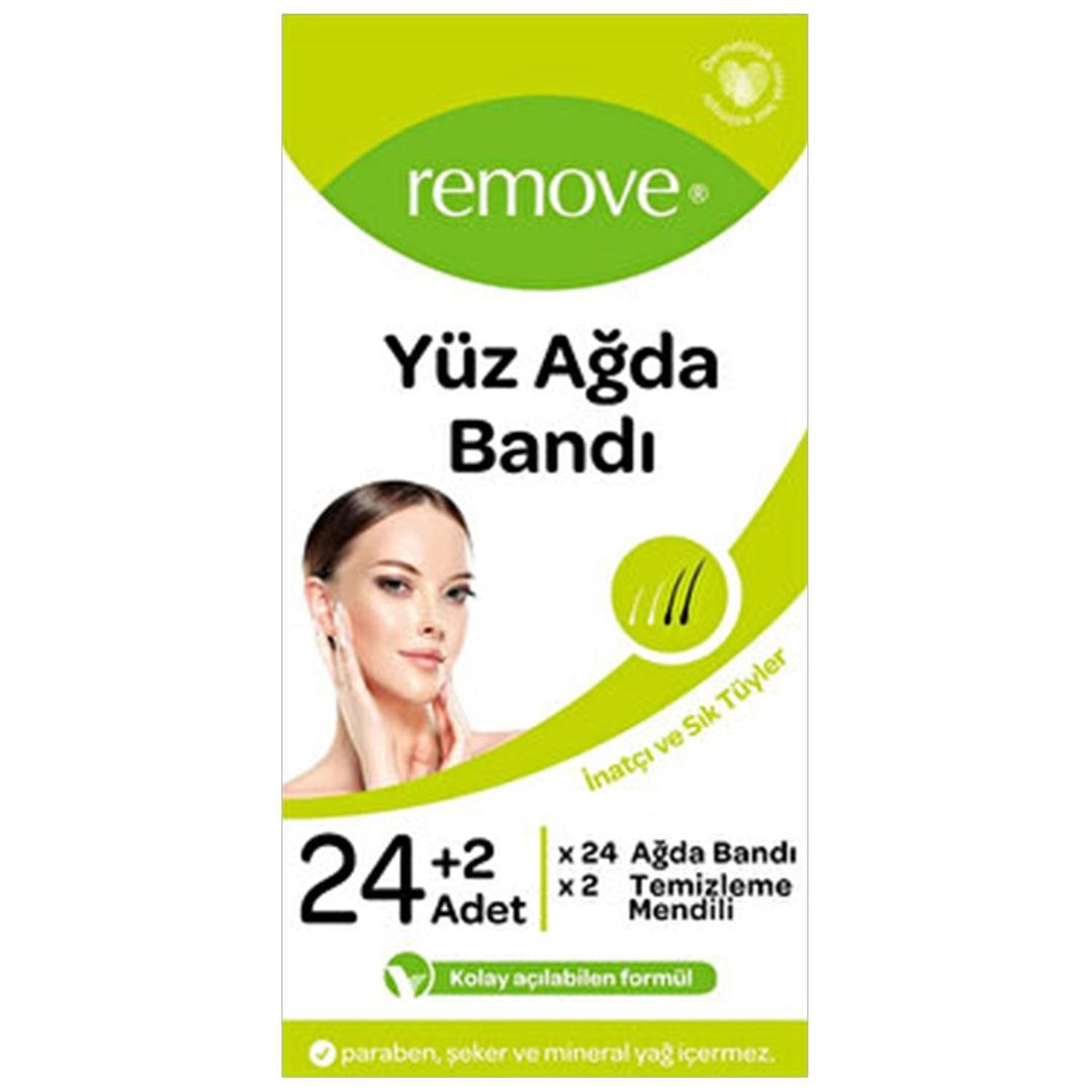 Remove İnatçı ve Sık Tüyler Yüz Ağda Bandı 24'lü