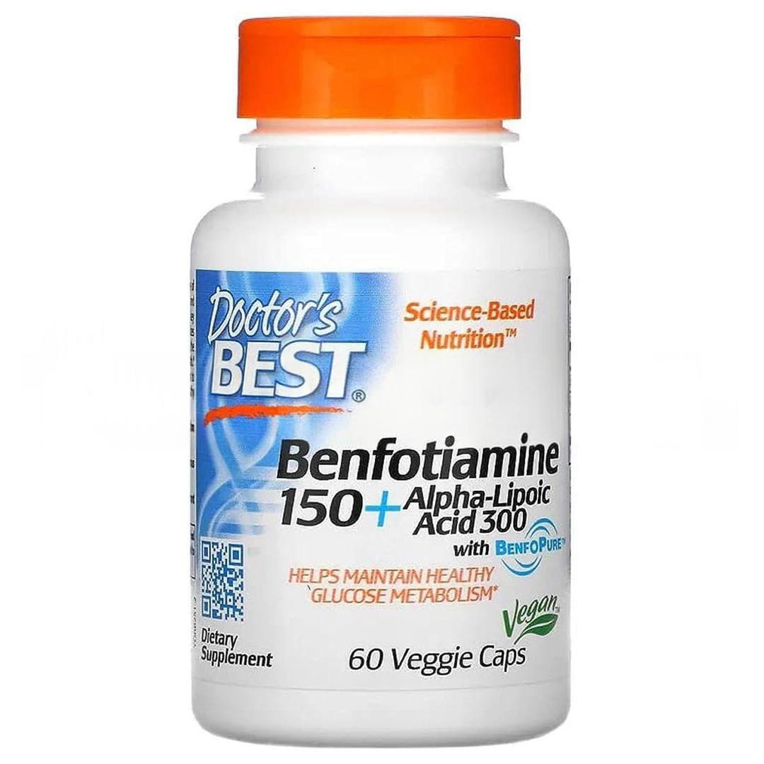 Doctor's Best Benfotiamine 150 Plus 300 Alfolipolic Acid With Benfopure 60 Veggie Capsul - İthal