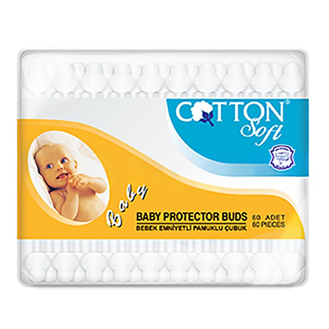 Cotton Soft Kulak Çubuğu Bebekler İçin 60'lı