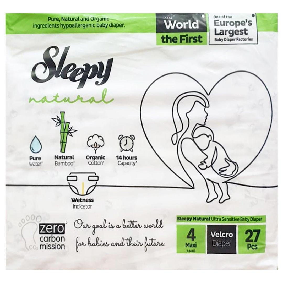 Sleepy Natural Çocuk Bezi Maxi Cırtlı No: 4 7-14 kg 27'li